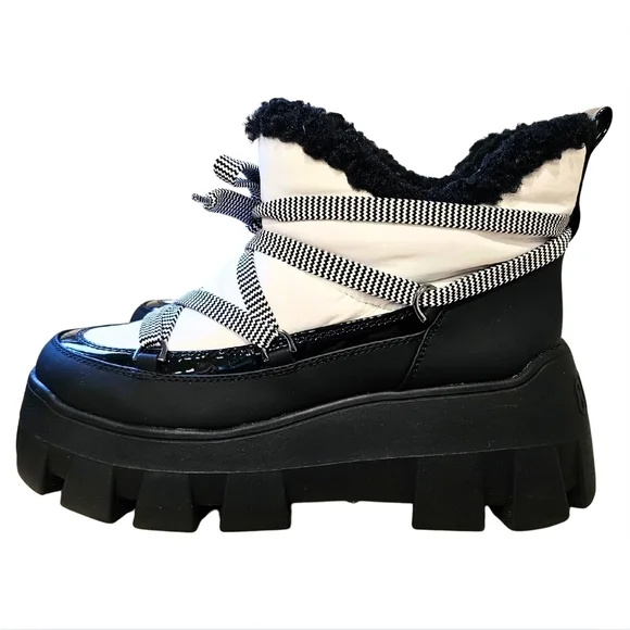 CIRCUS by Sam Edelman Lug Platform Moon Boots size 8.5 Faux Shearling - Picture 4 of 6